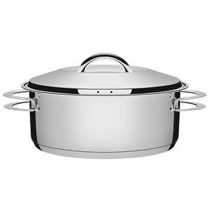 Caçarola Rasa Tramontina Solar 24cm, 4,7 Litros, Inox, Fundo Triplo - 62503/240