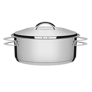 Caçarola Rasa Tramontina Solar 28cm, 7,1 Litros, Inox, Fundo Triplo - 62503/280