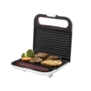 Mini Grill e Sanduicheira NKS Milano ML-20, 640W, Branco com Vermelho - 220V