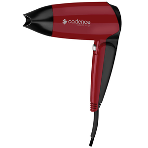 Secador de Cabelos Cadence Beauté Rouge, com Cabo Dobrável, 2 Velocidades, 1200W - SEC159 Bivolt