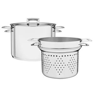 Conjunto Cozi-Pasta Tramontina Brava 2 Peças 20cm, Inox, Fundo Triplo - 65400/410