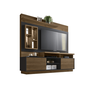 Estante Home Linea Brasil Eldorado até 65" Avelã / Preto