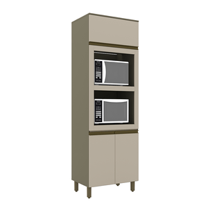 Torre Forno / Micro-Ondas Henn Connect C69-35 71,50cm Duna / Cristal