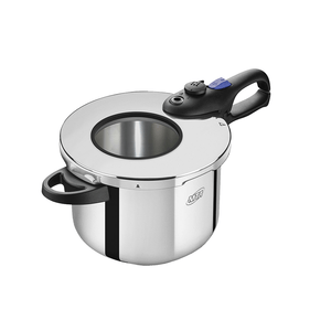 Panela de Pressão MTA 22cm, 6 Litros, Inox, com Fundo Triplo e Visor de Vidro - 6020