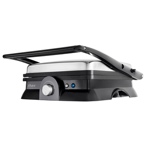 Press Grill Oster Multiuso Inox, Abertura 180º, 1200W - OGRL210 110V