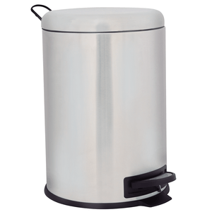 Lixeira Mor Safira 12 Litros, em Aço Inox, com Pedal, Cinza - 8228