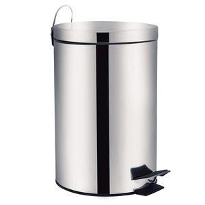 Lixeira Mor Ágata 20 Litros, em Aço Inox, com Pedal, Cinza - 8224