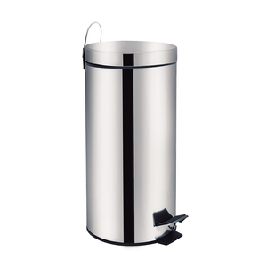 Lixeira Mor Ágata 30 Litros, em Aço Inox, com Pedal, Cinza - 8225