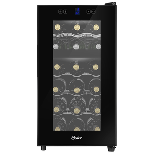 Adega Oster Dual Zone 18 Garrafas, com Painel Touch Control, Preta - OADE180 Bivolt