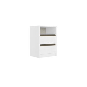 Mesa de Cabeceira THB Decore, 2 Gavetas, Branco Sensitive - 5534