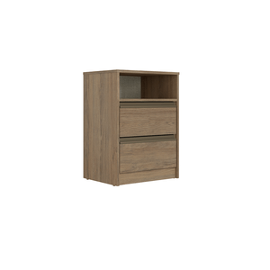 Mesa de Cabeceira THB Decore, 2 Gavetas, Canela BP Wood - 4999