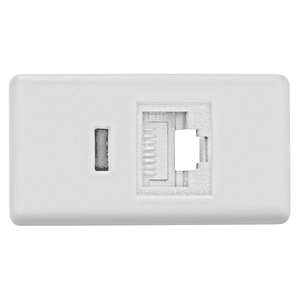 Módulo para Conector de Transmissão de Dados RJ45 Tramontina Branco - 57115/056