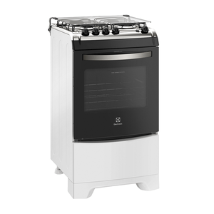 Fogão a Gás Electrolux 4 Bocas, de Piso, Acendimento Automático, com Vidro Interno Removível, Branco - 52LBU