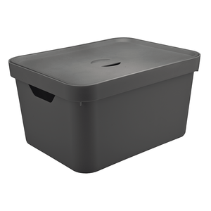Caixa Organizadora OU Cube Grande, com Tampa, 32 Litros Chumbo - CC 650/CHF