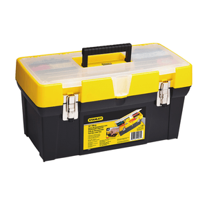 Caixa Plástica para Ferramentas Stanley 19", com Bandeja e Fechos Metálicos - 19-061