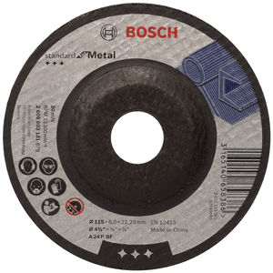 Disco de Desbaste Bosch Standard para Metal 4 1/2" x 6mm - 2608603181-000