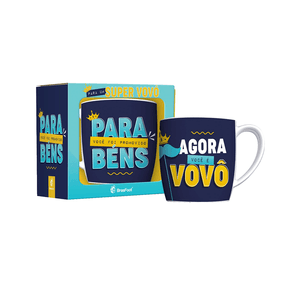 Caneca Urban Brasfoot Promovido a Vovô 360ml, Porcelana - 10288