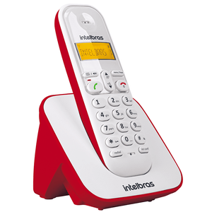 Telefone Intelbras TS3110 sem Fio, Digital, Vermelho