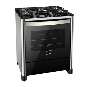 Fogão a Gás Fischer Gran Cheff 5 Bocas, de Piso, Acendimento Automático, com Tripla Chama e Dourador, Inox - 26988