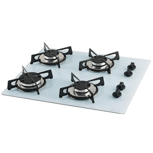 Cooktop a Gás Fischer 4 Bocas, Acendimento Superautomático, Mesa de Vidro Branco - 1519-5902