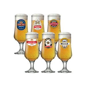 Conjunto de Taças para Cerveja Ruvolo Barcelona 400ml, Vidro, 6 Peças - 6680719