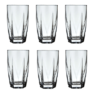 Conjunto de Copos Long Drink Nadir Estela 460ml, Vidro, 6 Peças - 7661