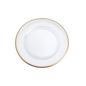 Sousplat Lyor Royal com Filete Dourado 33cm Branco - 7602