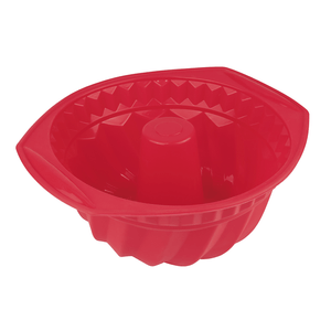 Forma Redonda para Bolo Mor 28cm x 24cm, Silicone, Vermelha - 8528
