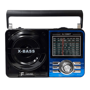 Rádio F-Sound 9 Faixas, FM/AM + 7SW, USB e Cartão SD - Azul