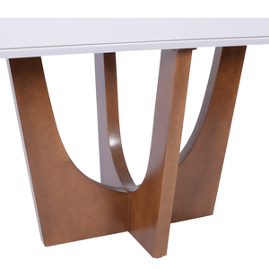 Mesa Delazari 170x90cm Imbuia / Vidro Fendi 902