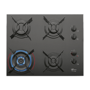 Cooktop a Gás Fischer Fit Line 4 Bocas, Acendimento Superautomático, Mesa de Vidro Preto, com Tripla Chama - 26299-57078