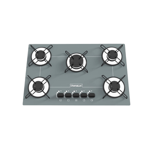 Cooktop a Gás Chamalux Ultra Chama 5 Bocas, Acendimento Inteligente, Mesa de Vidro Temperado Prata - 630