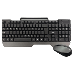 Combo Teclado e Mouse sem Fio OEX TM406 Preto com Cinza