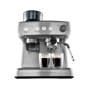 Cafeteira Oster Expresso Barista, com Moedor Integrado, Jarra de 2,8L, 1380W, Prata - BVSTEM7300 220V