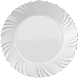 Prato Raso 25,5cm Duralex Pétala, Vidro, Branco - 5744