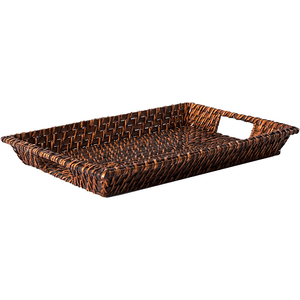 Bandeja Retangular Rattan GZT 41 x 27cm, com Alças - 285