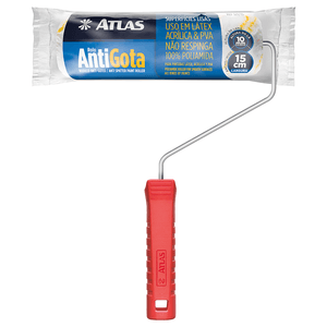 Rolo para Pintura Atlas com Lã Anti Gota 15cm - 321/15