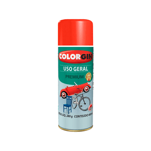 Tinta Spray Acabamento Brilhante Colorgin Uso Geral Vermelho 400ml - 55061