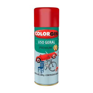 Tinta Spray Acabamento Brilhante Colorgin Uso Geral Vermelho Brastemp 400ml - 55231