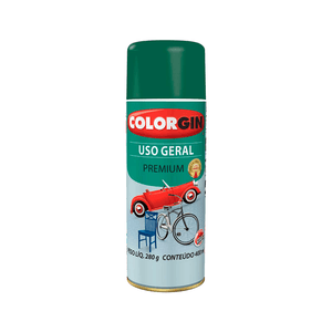 Tinta Spray Acabamento Brilhante Colorgin Uso Geral Verde Folha 400ml - 54022