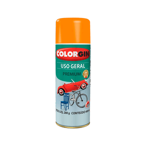 Tinta Spray Acabamento Brilhante Colorgin Uso Geral Laranja 400ml - 54023