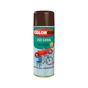 Tinta Spray Acabamento Brilhante Colorgin Uso Geral Marrom Café 400ml - 54025