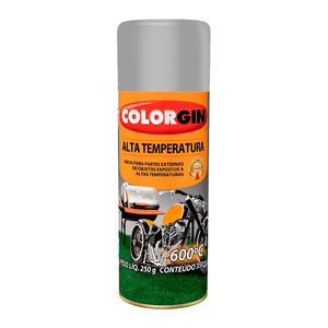 Tinta Spray Acabamento Metálico Colorgin Alta Temperatura Alumínio 350ml - 5723