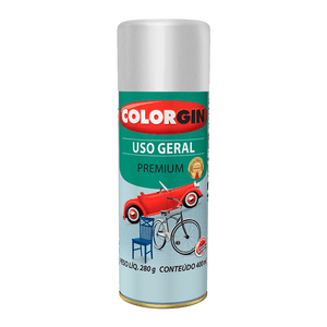 Tinta Spray Acabamento Metálico Colorgin Uso Geral Grafite Médio para Rodas 400ml - 55031