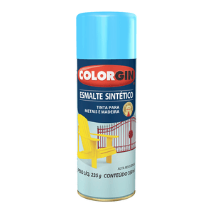 Tinta Spray Colorgin Esmalte Sintético Azul Céu 350ml - 735