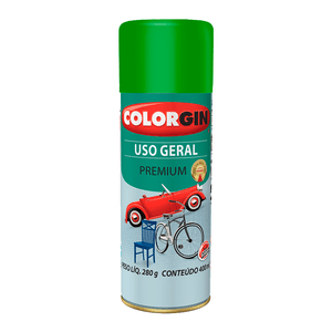 Tinta Spray Acabamento Brilhante Colorgin Uso Geral Verde 400ml - 55091