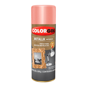 Tinta Spray Acabamento Metálico Colorgin Metallik Interior Rose Gold 350ml - 56