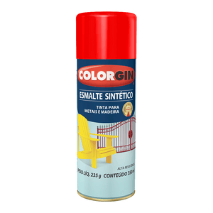 Tinta Spray Colorgin Esmalte Sintético Vermelho 350ml - 730