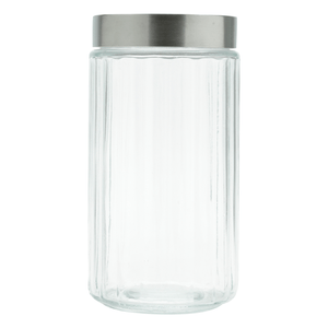 Porta Mantimentos de Vidro Lyor Sydney 1,6L, com Tampa de Aço Inox com Visor - 7119