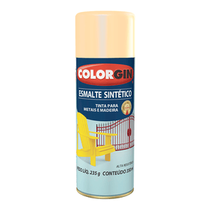 Tinta Spray Colorgin Esmalte Sintético Areia 350ml - 750